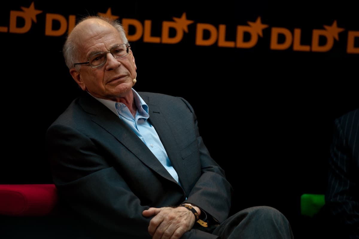 Daniel Kahneman speaking, in a dark jacket, 2009.